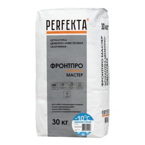 4006 Штукатурка цементно-известковая облегченная Фронтпро Мастер Зимняя серия, 30 кг