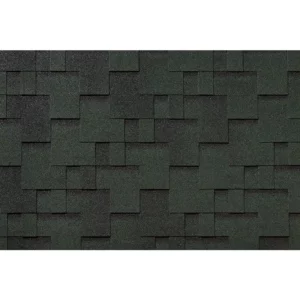 Гибкая черепица RoofShield Фемили Эко Лайт Модерн 51 зеленый с оттенением