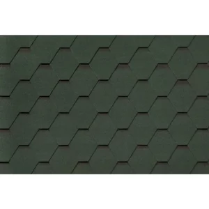 Гибкая черепица RoofShield Фемили Эко Лайт Стандарт 51 зеленый с оттенением