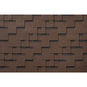 Гибкая черепица RoofShield Фемили Лайт Модерн 16 коричневый с оттенением