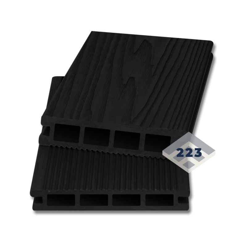 Террасная доска Роскомпозит Strada 25×140 черный