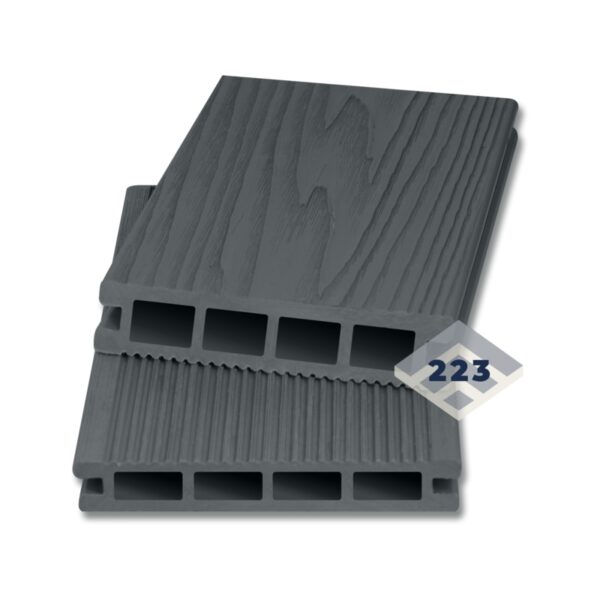 Террасная доска Роскомпозит Strada 25x140 серый Террасная доска Роскомпозит Strada 25x140 серый
